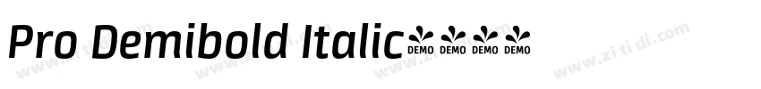 Pro Demibold Italic字体转换